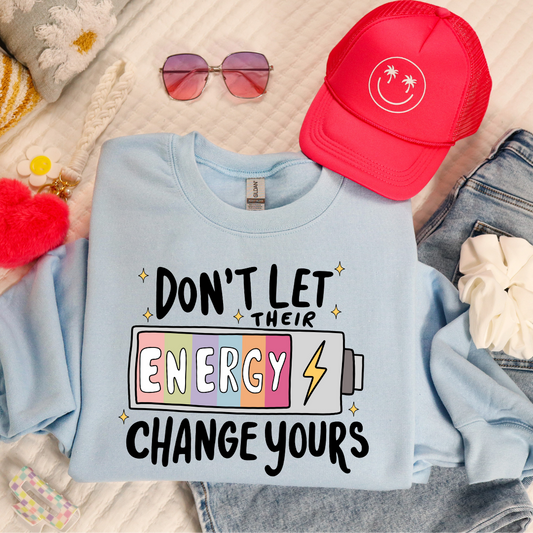 Their Energy Tee/Sweatshirt -light blue