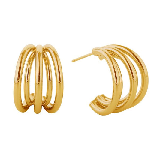 Gold Dipped Hoop Earrings