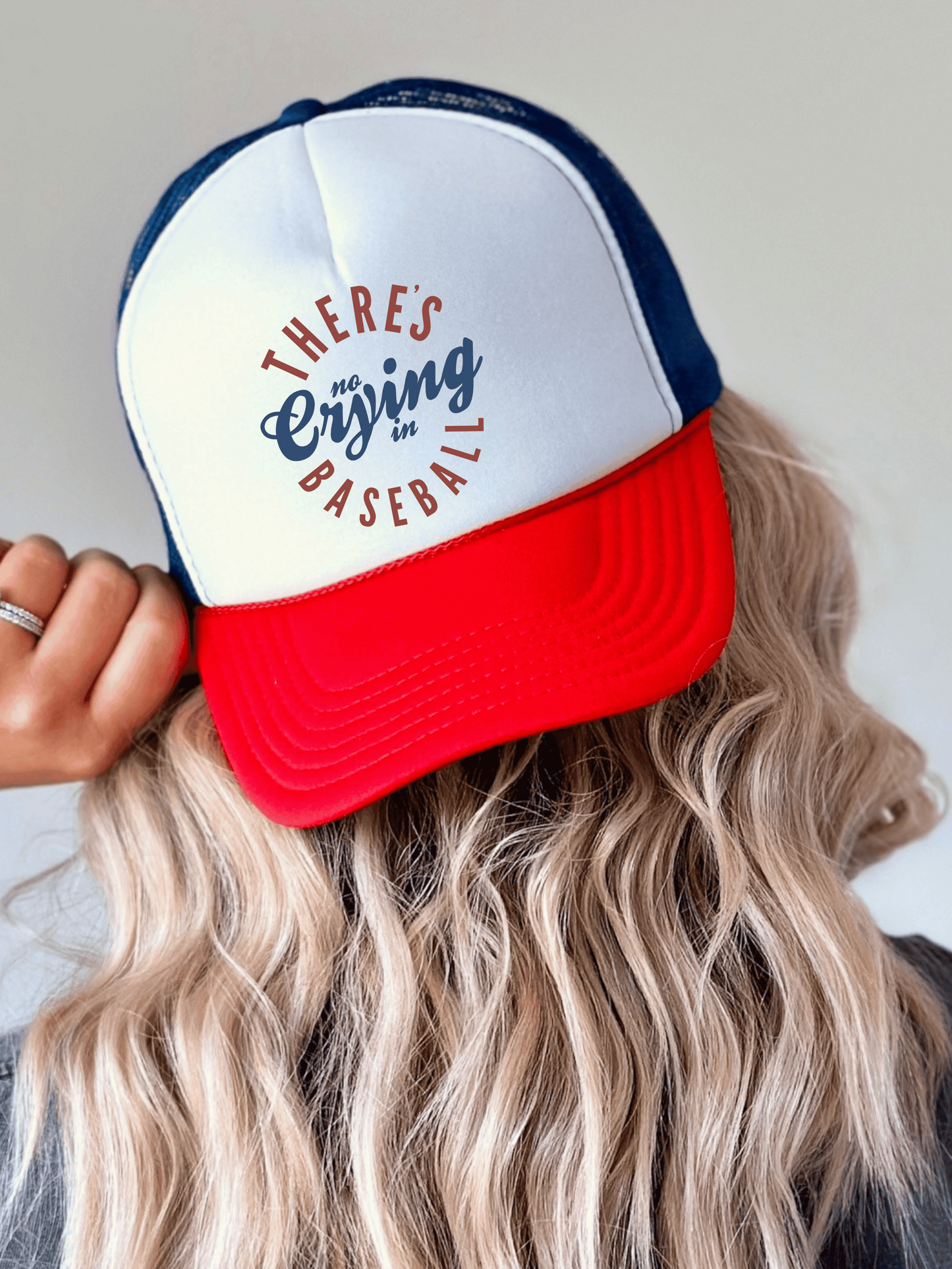 No crying in Baseball trucker hat