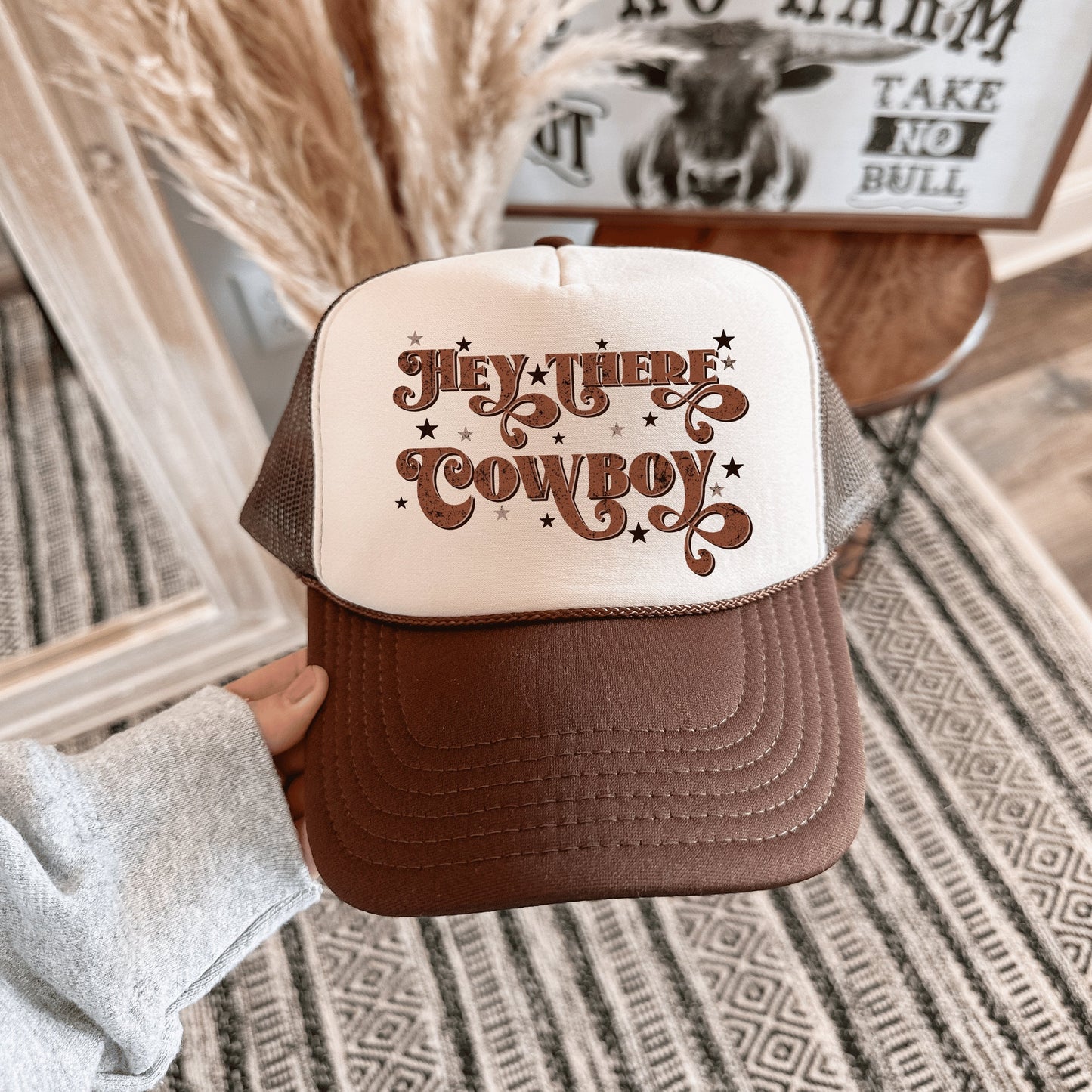 Hey There Cowboy trucker hat