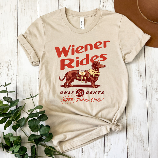 Weiner Rides tee