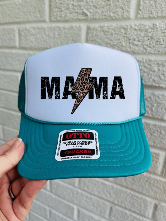 Mama Leopard Lightning Trucker Hat