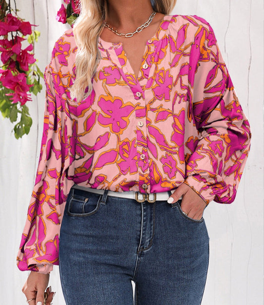 Pink Floral Blouse LT