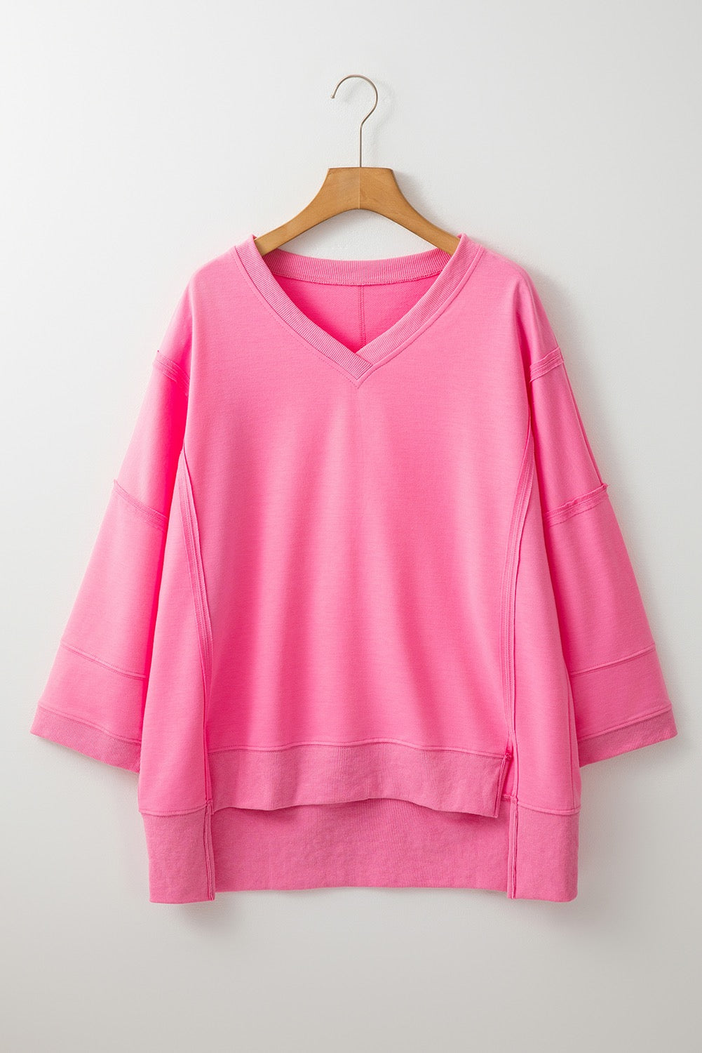 Pink Exposed Seam Tee January.