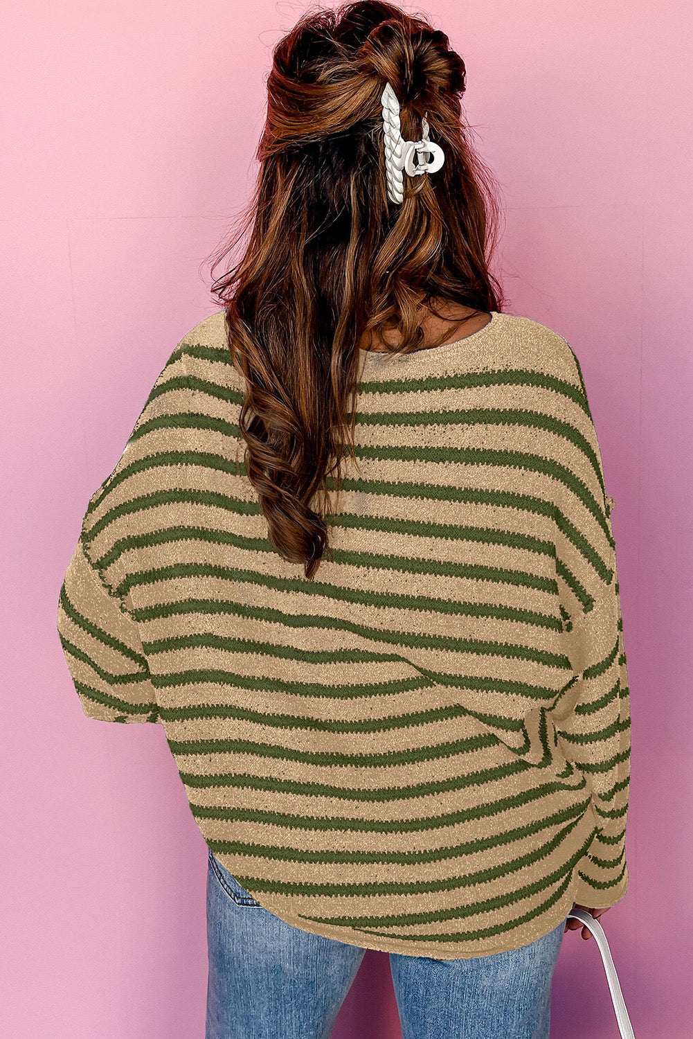 Khaki Striped Sweater LT