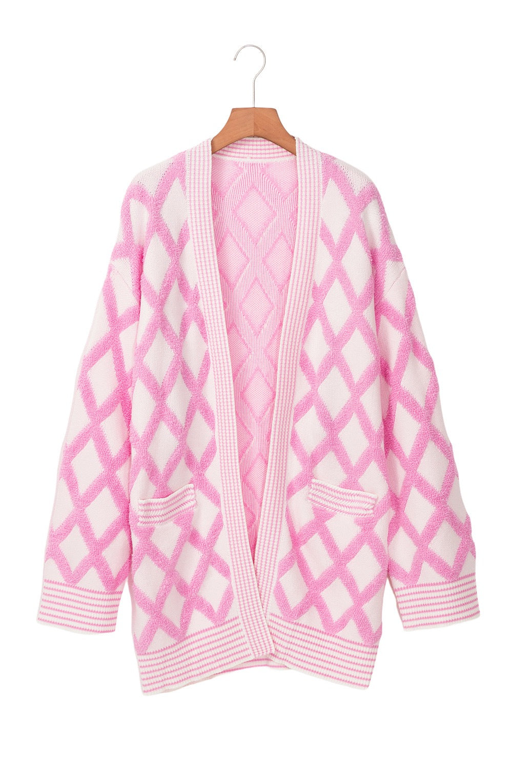 Pink Rhombus Cardigan LT