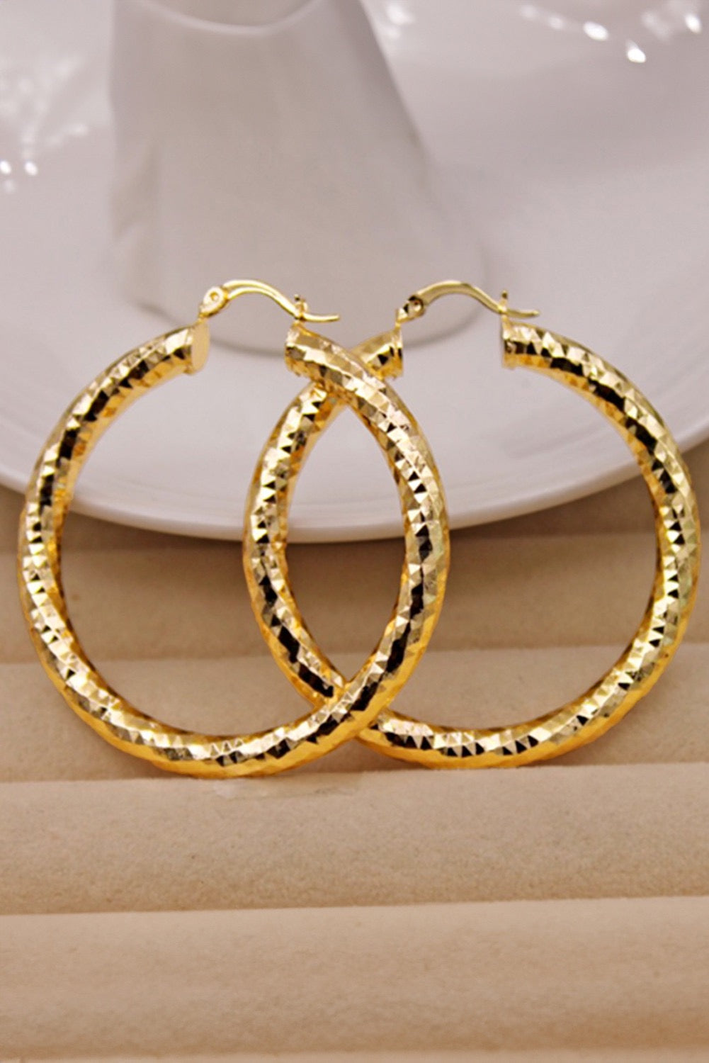 Gold Textured Hoops RTS