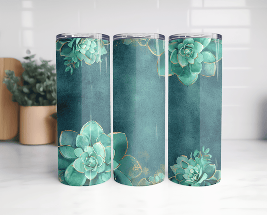 Green Succulent Tumbler