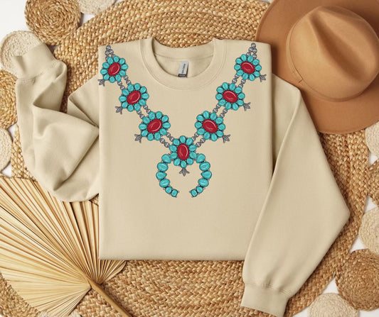 Western Necklace SWEATSHIRT.